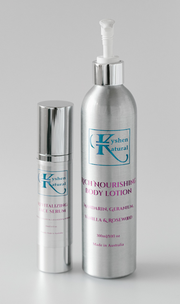 Face Serum and Body Lotion