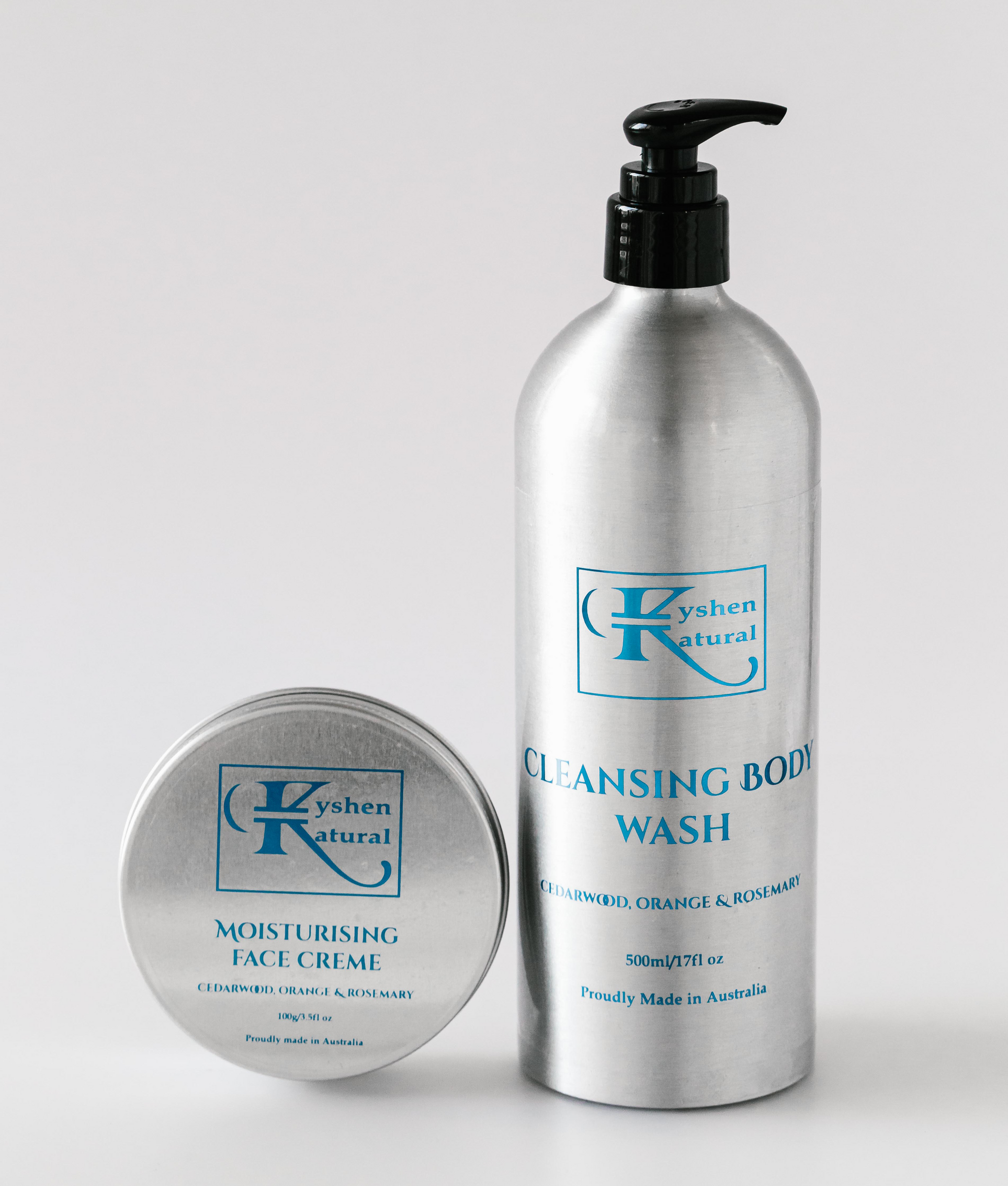 Men's Face Creme and Cleansing Body Wash